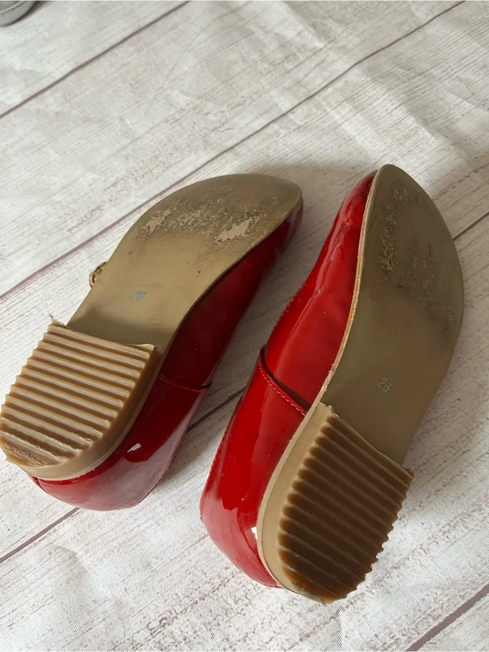 Sal & Pimenta red patent Mary Jane shoes